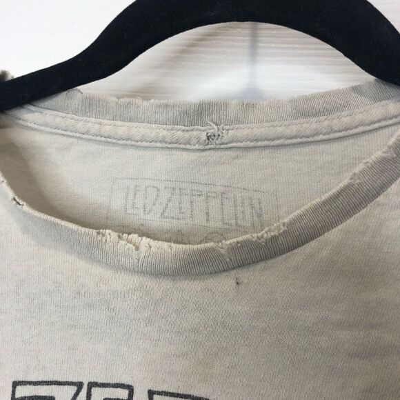 Led Zeppelin United States of America 1977 tour distressed crop tee shirt - Picture 12 of 15